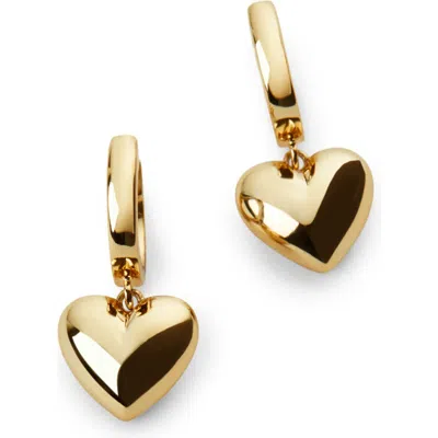 Ana Luisa Jessica Heart Drop Huggie Hoop Earrings In Gold