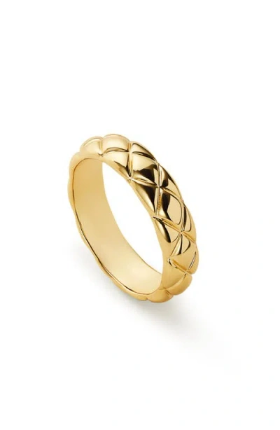 Ana Luisa Quilted Ring In Gold