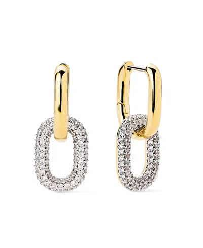 Ana Luisa Rox Mini Double Pave Drop Earrings In Gold