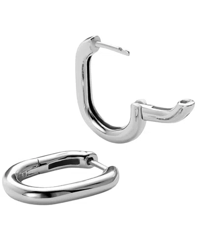 Ana Luisa Rox Small Silver Hoop Earrings In Metallic