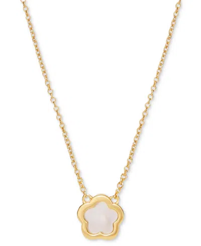 Ana Luisa Saya Gold-plated Mother Of Pearl Inlay Flower Pendant Necklace
