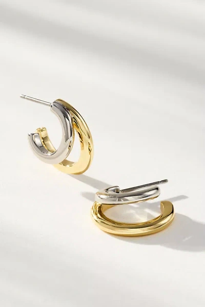 Ana Luisa Scarlett Mixed Metal Double Hoop Earrings In Gold