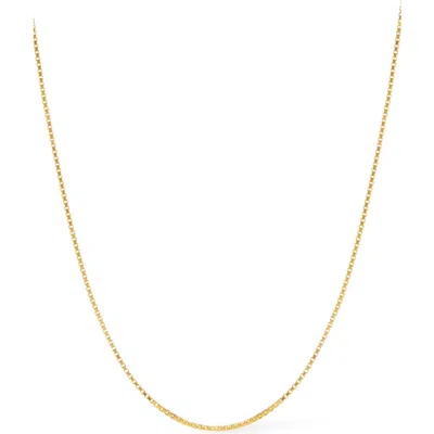 Ana Luisa Silver Box Chain Necklace In Vermeil/silver