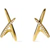 Ana Luisa Sloane Crisscross Stud Earrings In Multi