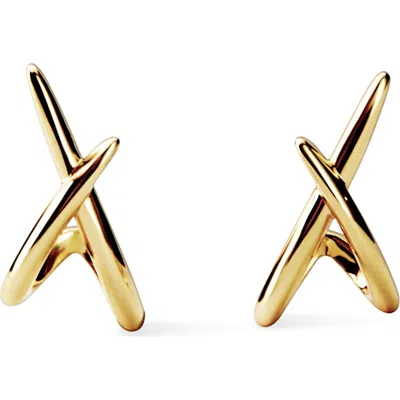 Ana Luisa Sloane Crisscross Stud Earrings In Multi