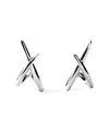 Ana Luisa Sloane Crisscross Stud Earrings In Silver