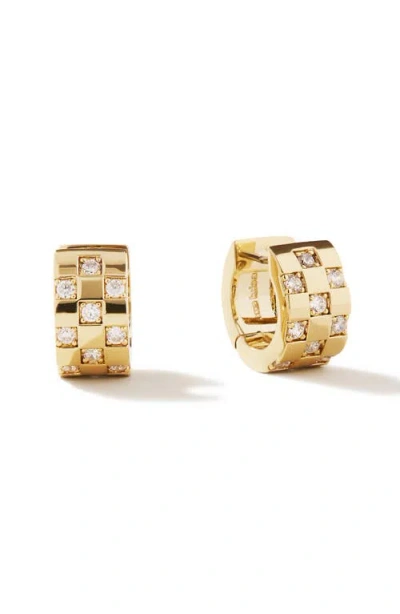 Ana Luisa Eden Cubic Zirconia Huggie Hoop Earrings In Gold