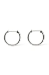 Ana Luisa Medium Slim Endless Hoops In Silver