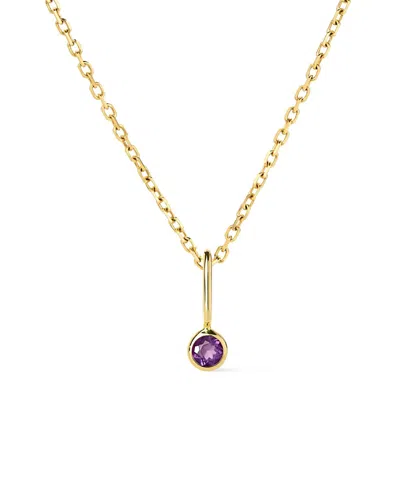 Ana Luisa Solid Gold - Birthstone Necklace In Purple