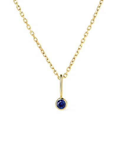 Ana Luisa Solid Gold - Birthstone Necklace In Blue