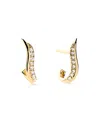 Ana Luisa Solid Gold Lab Grown Diamond Flame Studs