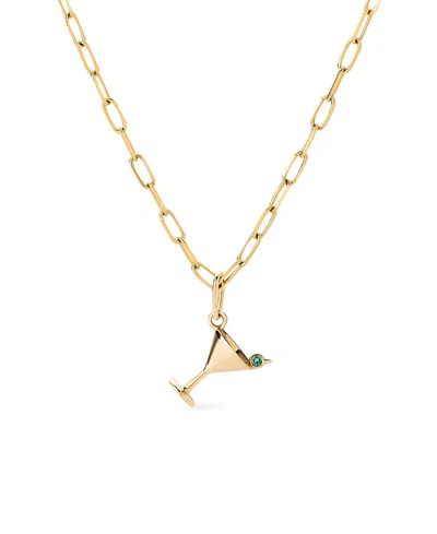 Ana Luisa Solid Gold Martini Charm Necklace
