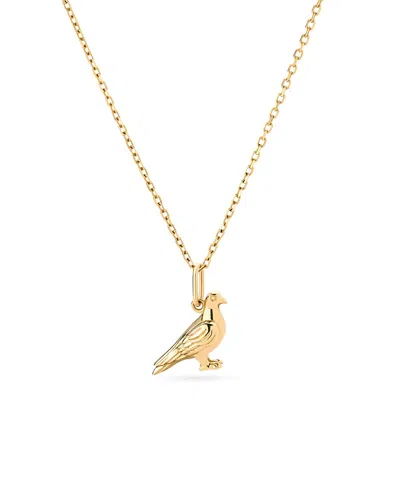 Ana Luisa Solid Gold Pigeon Charm Necklace