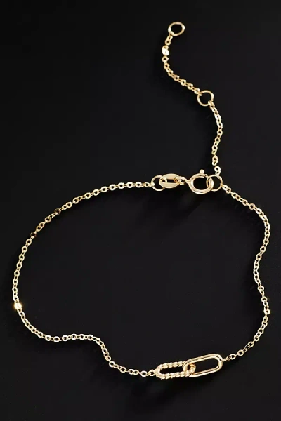 Ana Luisa Solid Gold Twisted Link Bracelet