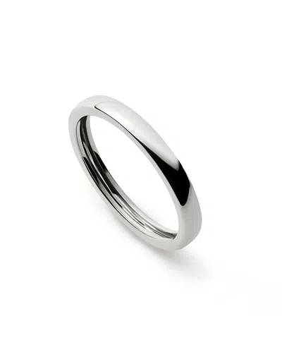 Ana Luisa Solid White Gold Slim Eclipse Ring In Neutral