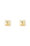 Ana Luisa Solid Yellow Gold Pyramid Studs In Brown