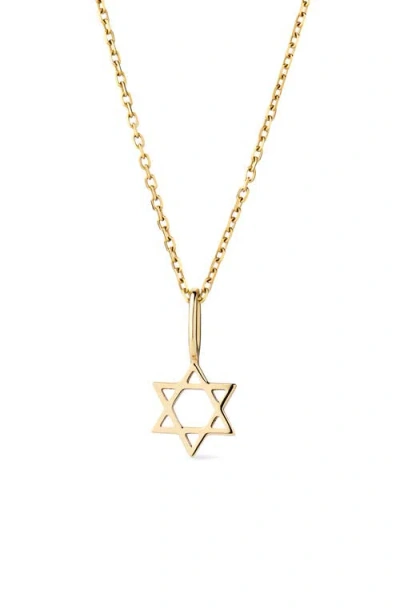 Ana Luisa Solid Yellow Gold Star Of David Necklace