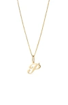 Ana Luisa Solid Yellow Gold Script Letter Necklace In Gold