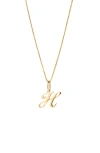Ana Luisa Solid Yellow Gold Script Letter Necklace In Gold