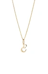 Ana Luisa Solid Yellow Gold Script Letter Necklace In Gold