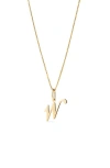 Ana Luisa Solid Yellow Gold Script Letter Necklace In Gold