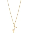 Ana Luisa Solid Yellow Gold Script Letter Necklace In Gold