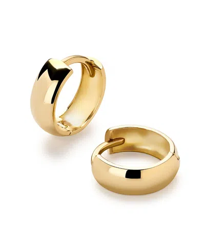 Ana Luisa Solid Yellow Gold Bold Huggie Hoops Earrings