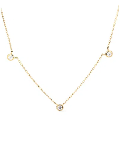 Ana Luisa Solid Yellow Gold Diamond Station Necklace