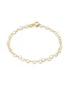 Ana Luisa Solid Yellow Gold Heart Chain Bracelet In Gold