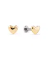 Ana Luisa Solid Yellow Gold Heart Flatback Studs In Multi