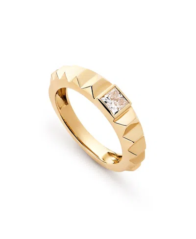 Ana Luisa Solid Yellow Gold Lab Grown Diamond Astrid Ring
