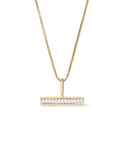 Ana Luisa Solid Yellow Gold Lab-grown Diamond Toggle Charm Necklace