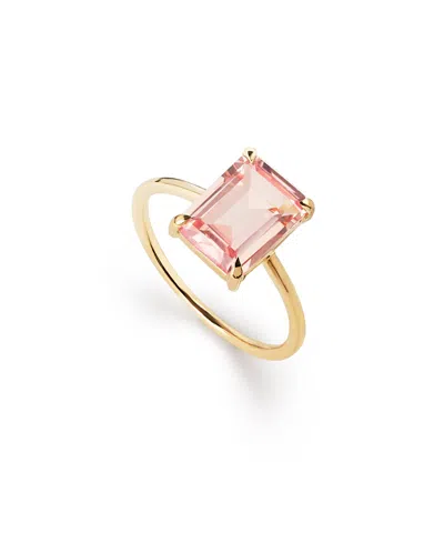 Ana Luisa Solid Yellow Gold Light Pink Sapphire Spritz Ring