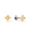 Ana Luisa Solid Yellow Gold Liora Flatback Studs In Multi