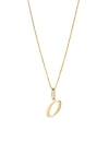 Ana Luisa Solid Yellow Gold Script Letter Necklace In Gold