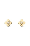 Ana Luisa Solid Yellow Gold Mini Flower Studs In Pattern