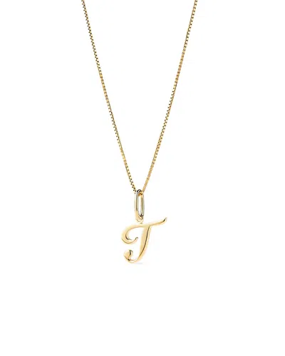 Ana Luisa Solid Yellow Gold Script Letter Necklace