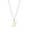 Ana Luisa Solid Yellow Gold Script Letter Necklace In Gold