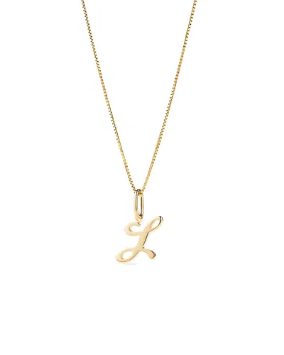 Ana Luisa Solid Yellow Gold Script Letter Necklace