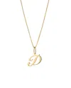 Ana Luisa Solid Yellow Gold Script Letter Necklace