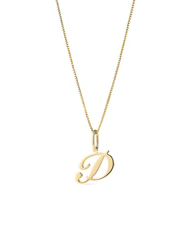 Ana Luisa Solid Yellow Gold Script Letter Necklace