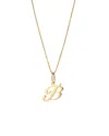 Ana Luisa Solid Yellow Gold Script Letter Necklace