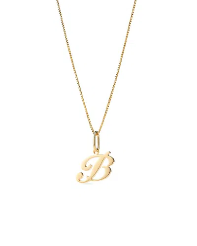 Ana Luisa Solid Yellow Gold Script Letter Necklace