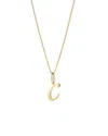 Ana Luisa Solid Yellow Gold Script Letter Necklace In Gold