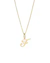 Ana Luisa Solid Yellow Gold Script Letter Necklace