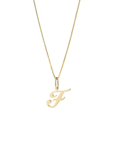 Ana Luisa Solid Yellow Gold Script Letter Necklace
