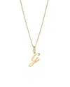 Ana Luisa Solid Yellow Gold Script Letter Necklace In Gold
