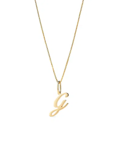 Ana Luisa Solid Yellow Gold Script Letter Necklace
