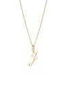 Ana Luisa Solid Yellow Gold Script Letter Necklace In Gold