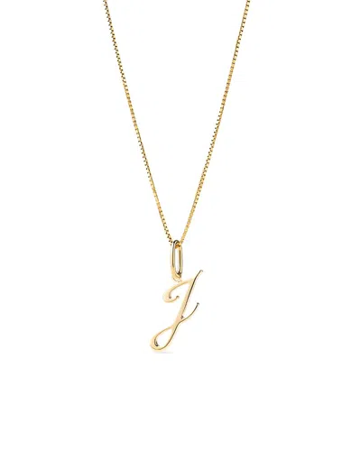 Ana Luisa Solid Yellow Gold Script Letter Necklace